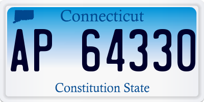 CT license plate AP64330