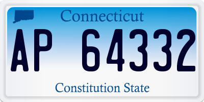 CT license plate AP64332