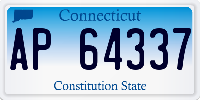 CT license plate AP64337