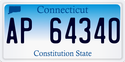 CT license plate AP64340