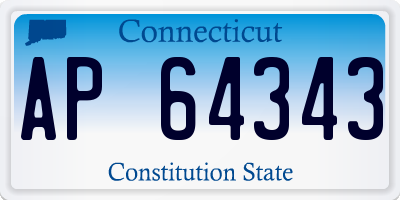 CT license plate AP64343