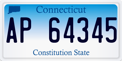 CT license plate AP64345