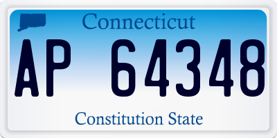 CT license plate AP64348
