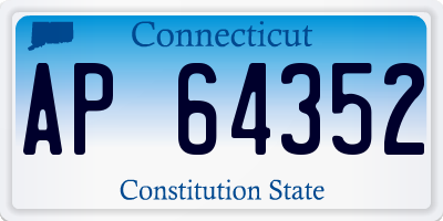 CT license plate AP64352