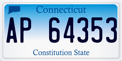 CT license plate AP64353