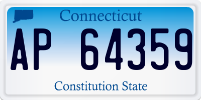 CT license plate AP64359