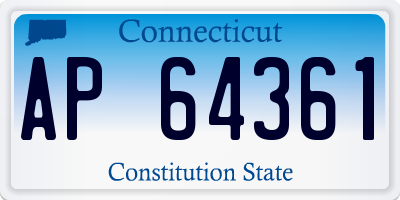 CT license plate AP64361