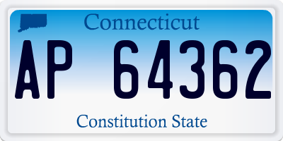 CT license plate AP64362