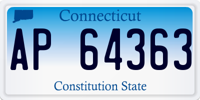 CT license plate AP64363
