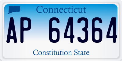 CT license plate AP64364