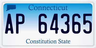 CT license plate AP64365