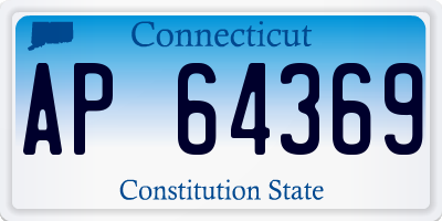 CT license plate AP64369