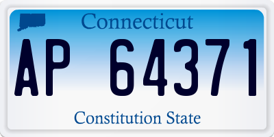 CT license plate AP64371