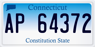 CT license plate AP64372
