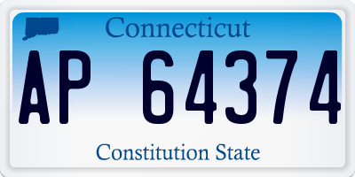 CT license plate AP64374