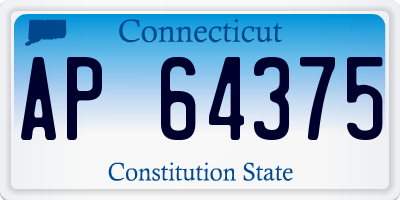 CT license plate AP64375