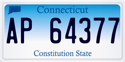 CT license plate AP64377