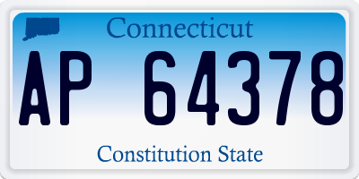 CT license plate AP64378