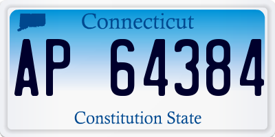 CT license plate AP64384