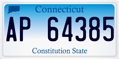 CT license plate AP64385