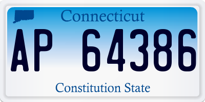 CT license plate AP64386