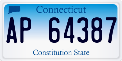 CT license plate AP64387