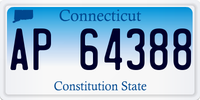 CT license plate AP64388