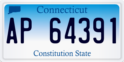 CT license plate AP64391