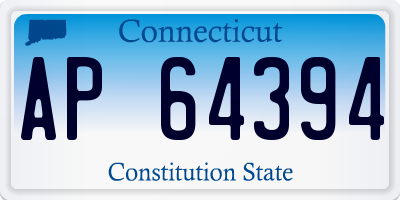 CT license plate AP64394