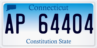 CT license plate AP64404