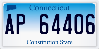 CT license plate AP64406