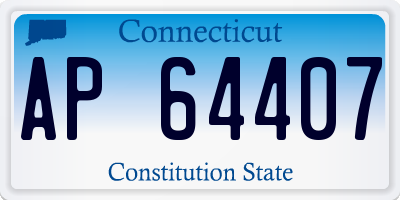 CT license plate AP64407