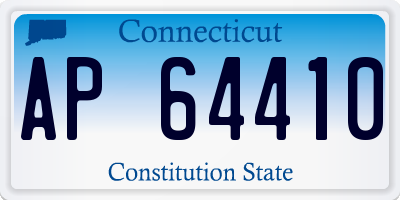 CT license plate AP64410