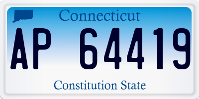 CT license plate AP64419