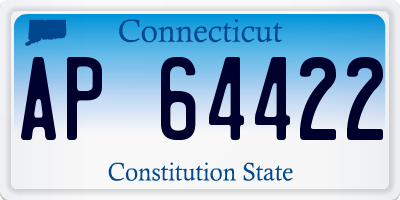 CT license plate AP64422
