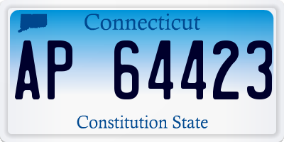 CT license plate AP64423