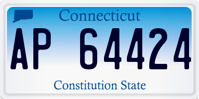 CT license plate AP64424
