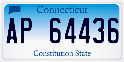 CT license plate AP64436