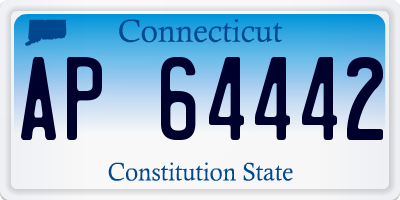 CT license plate AP64442