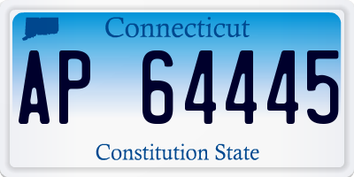 CT license plate AP64445