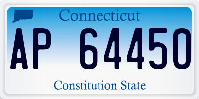 CT license plate AP64450