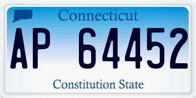 CT license plate AP64452