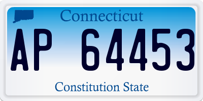 CT license plate AP64453