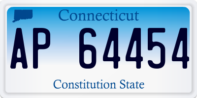 CT license plate AP64454