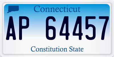 CT license plate AP64457