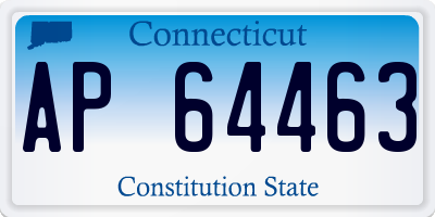 CT license plate AP64463