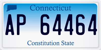 CT license plate AP64464