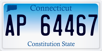 CT license plate AP64467