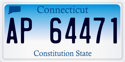 CT license plate AP64471