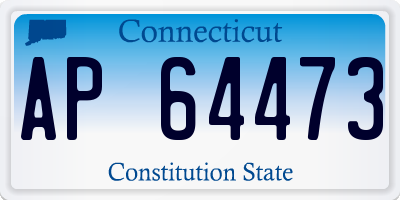 CT license plate AP64473